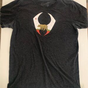 Hylete Dark Gray Graphic Tee with California flag